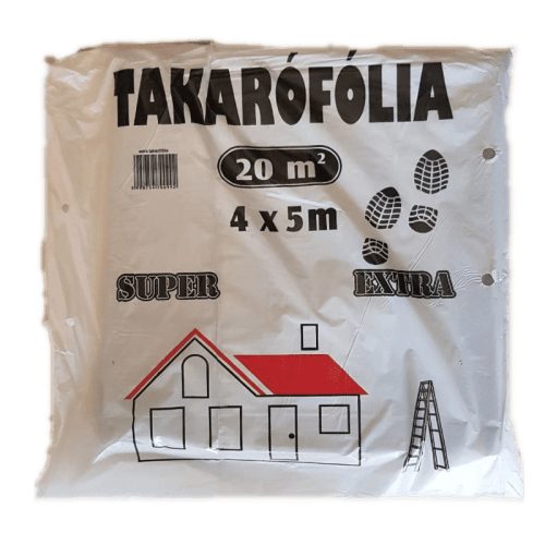 Takarófólia SUPER EXTRA létrázható (újrahasznosított Pe f.) 4x5m 5 db/cs